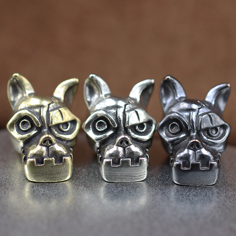 Bulldog Head Brass Knife Bead  - Edc Carry Knife 评论和价格