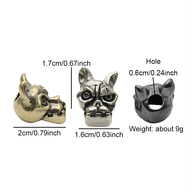 Bulldog Head Brass Knife Bead  - Edc Carry Knife 评论和价格